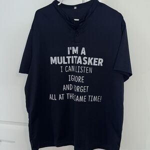 Blade Navy Blue Funny Men’s Multitasker Golf Polo Shirt XL Playing Fun 3 Button